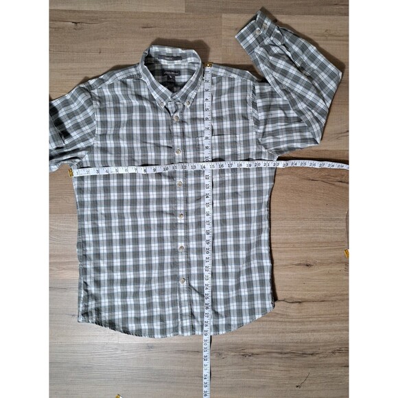 Eddie Bauer Size M Classic Fit Long Sleeve Button Down Shirt Plaid 100% Cotton - Picture 8 of 8
